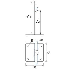 Trimach dahoviy (universal) galvanized steel with base 14/07 OS