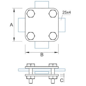 Clamp strip/strip steel galvanically galvanized 04/0.2 OS