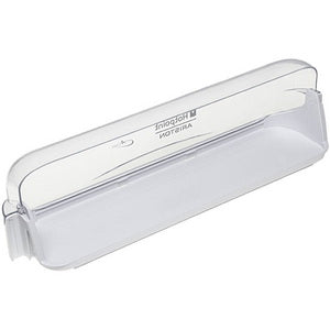 Door shelf (upper) with lid for Ariston refrigerator C00254347 440x125mm