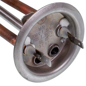 Ten for the boiler Thermex 1300W (copper) L=190mm flange 63mm, 2 tubes for the sensor 210mm (under the anode)