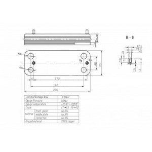 Heat exchanger plates (12 plates) for gas boiler Saunier Duval S1005800