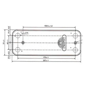 Теплообмінник пластинчастий ГВП Zilmet (12 пластин) для газового котла Baxi/Westen 17B2071200