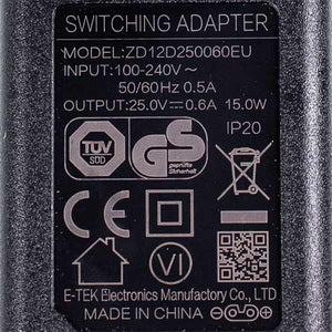 Адаптер для акумуляторного пилососа Electrolux 4055453171 25V 0.5A 600mA