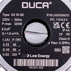 Насос циркуляційний Duca GX 15-65 120 Вт для газового котла