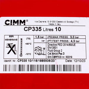 Розширювальний бак Cimm CP335 10 л 3/4" для газового котла Hermann Supermaster 23-28 SE/E 160532010