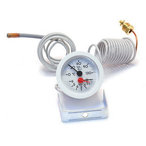 Термоманометр 0-6 бар 0-120 °C D=52 мм для газового підлогового котла Ferroli Pegasus F2, F3 39806020