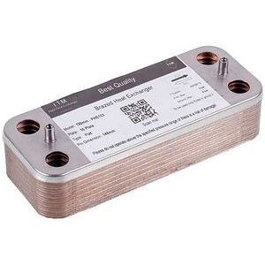 Теплообмінник пластинчастий ГВП ITM (16 пластин) для газового котла Ariston, Ferroli, Biasi, Viessmann BI1001102