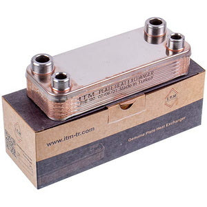 Теплообмінник пластинчастий ГВП ITM (12 пластин) для газового котла Junkers Appliance, Bosch Eurostar ZW 87054062030