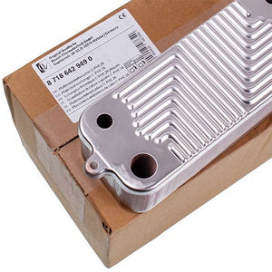 Теплообмінник пластинчастий ГВП (26 пл.) для газового котла Buderus Logamax plus GB172, GB062, GB122i, Bosch Condens 87186429490