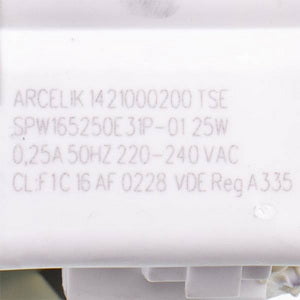 Помпа (насос) для пральної машини Beko 1421000200 Arcelik (у зборі) 25 Вт SPW165250E (контакти спарені спереду)