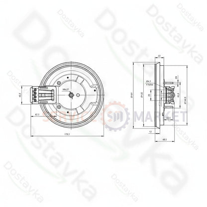 Indesit C00099673 EGO Конфорка для электроплиты Indesit диаметр 145мм 1000Вт
