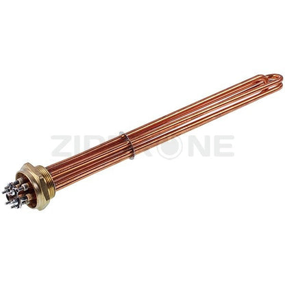 Electric boiler copper heating elements block 12kW 220-380V L430mm nut 1.5"(47mm)