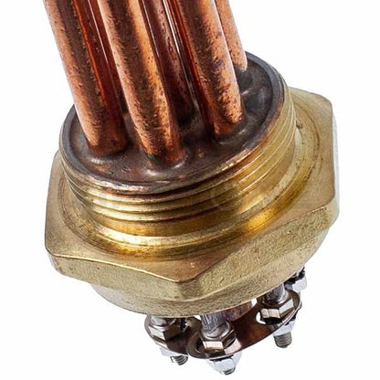 Electric boiler copper heating elements block 12kW 220-380V L430mm nut 1.5"(47mm)
