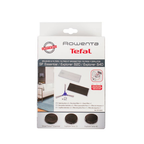 Set of filters ZR720001 HEPA + side edge brushes for Rowenta robot vacuum cleaner