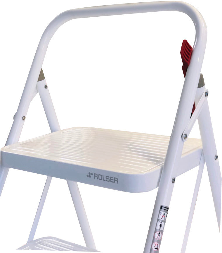 Drabine Rolser Taburete M/10 UNE 2 plates Blanco (MET003-1024)