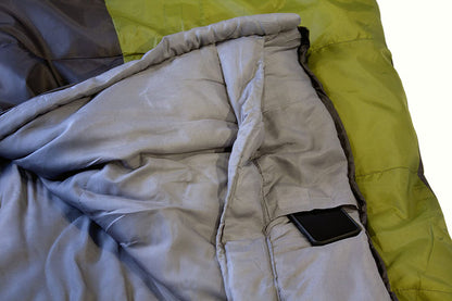 Sleeping bag High Peak TR 300/0°C Dark Grey/Green Left (23019)