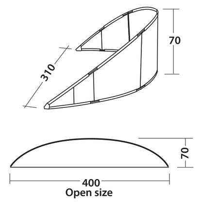 Beach awning Easy Camp Beach Windscreen Surf Ocean Blue (120301)