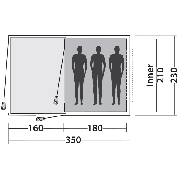 Trim tent Easy Camp Galaxy 300 Rustic Green (120390)