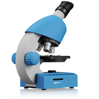 Microscope Bresser Junior 40x-640x Blue with follow-up kit and adapter for smartphone (8851300WXH000)