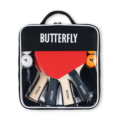 Набір для настільного тенісу Butterfly Racket Set Easy 4 Bats 6 Balls (6257643202)