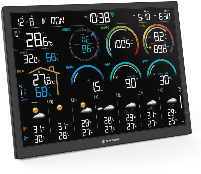 Метеостанція Bresser 4CAST 18,5" WiFi Weather Station 8-in-1 (15197)