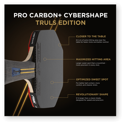 Ракетка для настільного тенісу Stiga Pro Carbon Plus Cybershape Truls Edition 5 Star FL (1215-1306-35)