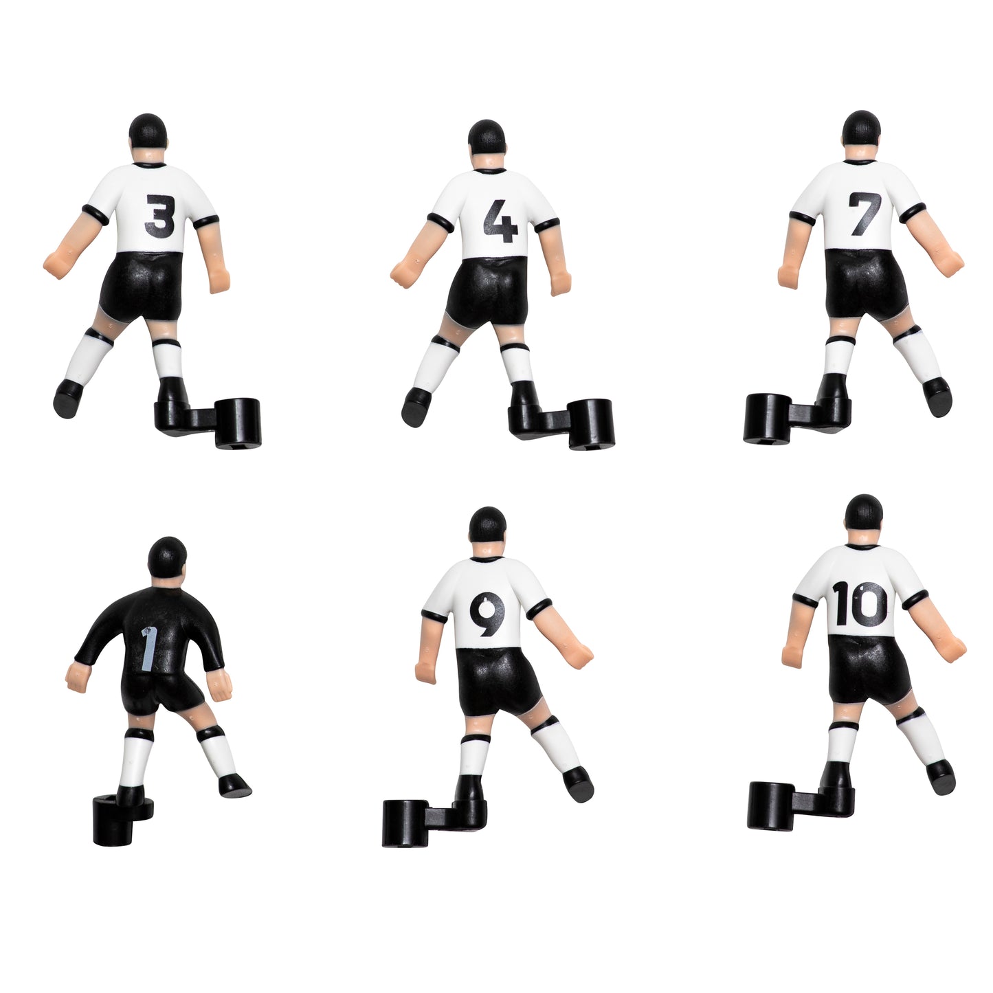 Комплект запасних гравців для настільного футболу Stiga Team White/Black (7113-2043-21)