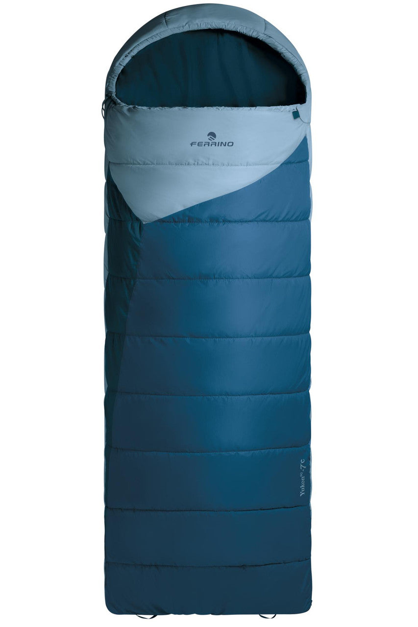Спальний мішок Ferrino Yukon Square +7°C Blue-Grey Right (86381RBGDX)