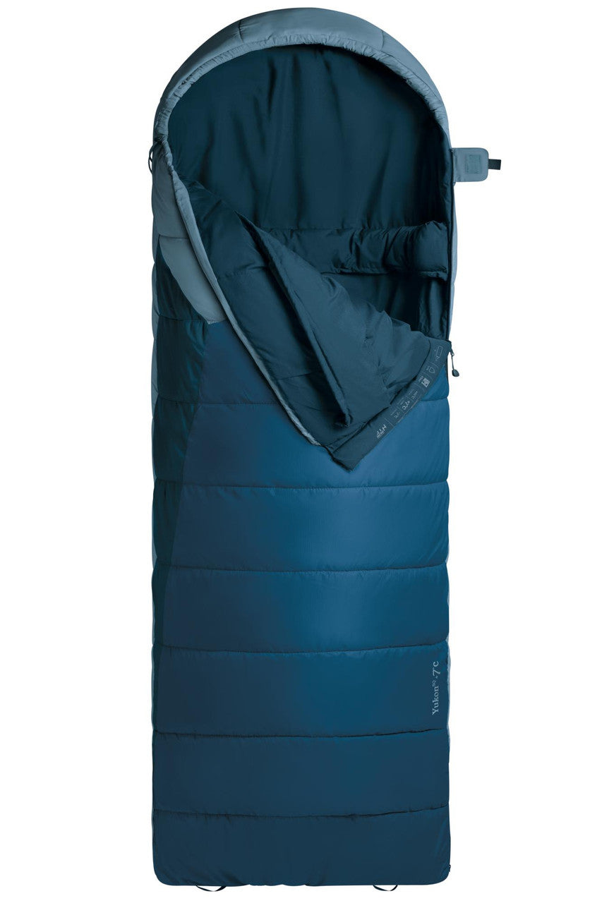 Спальний мішок Ferrino Yukon Square +7°C Blue-Grey Right (86381RBGDX)