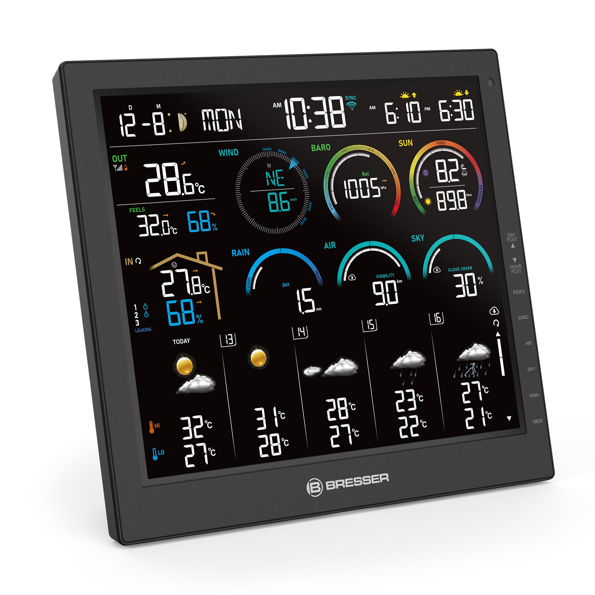 Метеостанція Bresser 4CAST 10" WiFi Weather Station 8-in-1 (15198)