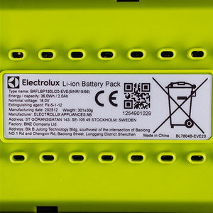 Акумулятор для акумуляторного пилососа Electrolux 140242285033 BAFLBP185LI20 18.5V Li-ion 2.0Ah