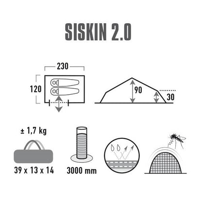 Mantle High Peak Siskin 2.0 Pesto/Red (10184)