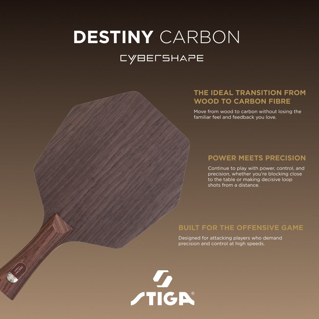 Racket base Stiga Destiny Carbon Cybershape Master (1600-2602-35)