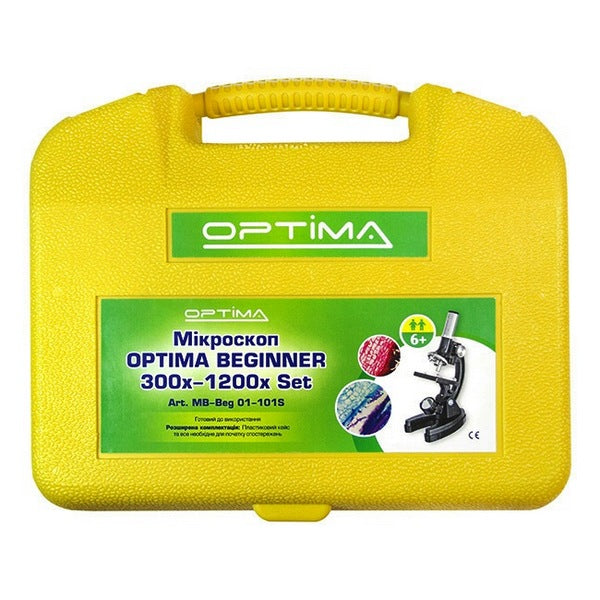 Microscope Optima Beginner 300x-1200x gift set (MB-beg 01-101S)