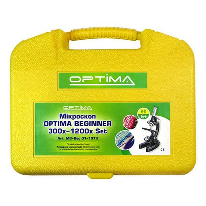 Microscope Optima Beginner 300x-1200x gift set (MB-beg 01-101S)