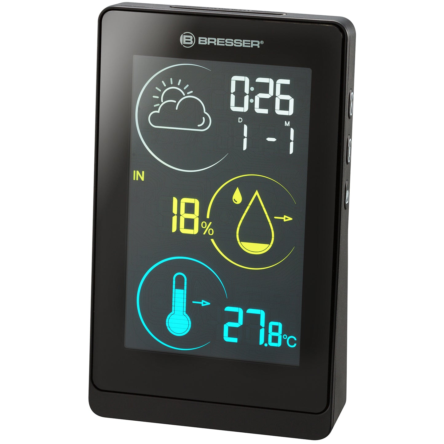 Weather station Bresser Color weather station Temeo Life H Black (7008000CM3000)