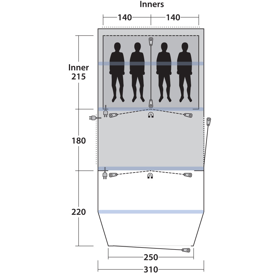 Outwell Parkdale 4PA Green (111180)