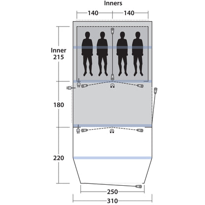 Outwell Parkdale 4PA Green (111180)