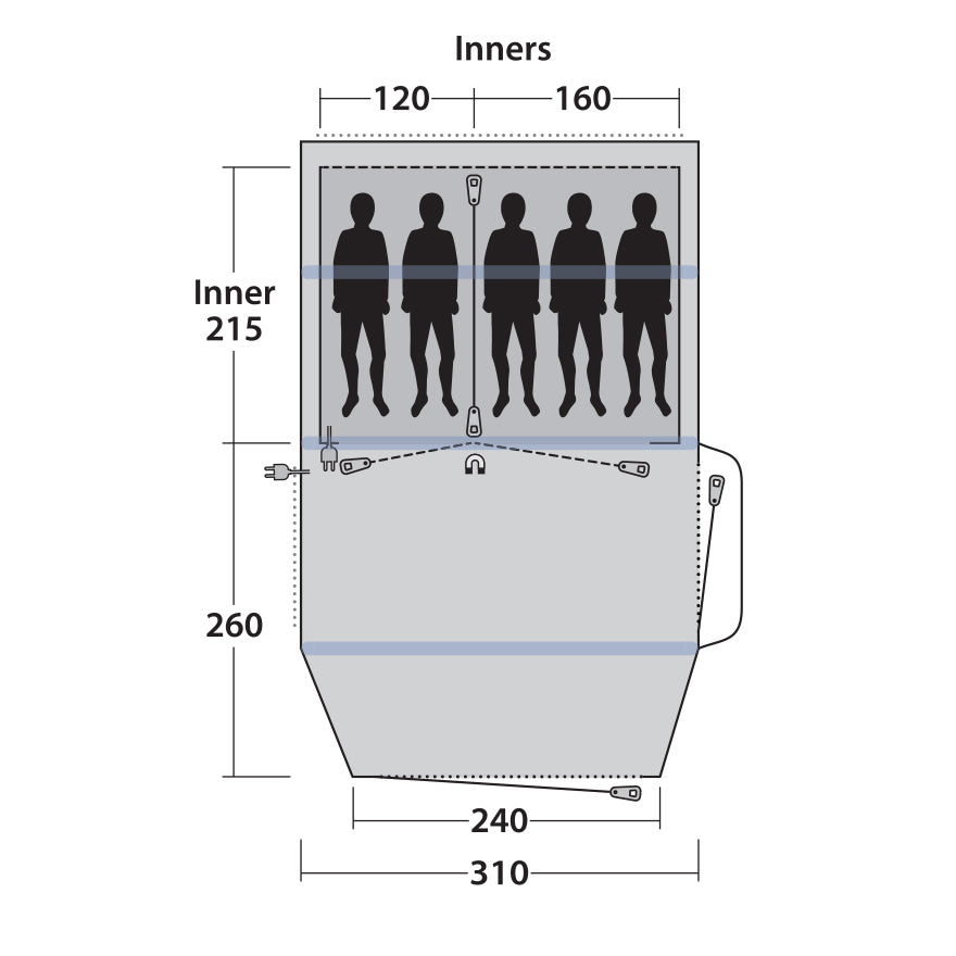 Outwell Rosedale 5PA Green (111179)
