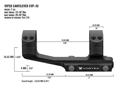 Vortex Pro 30mm Cantilever mount (CVP-30)