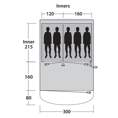 Outwell Oakwood 5 Green (111209)