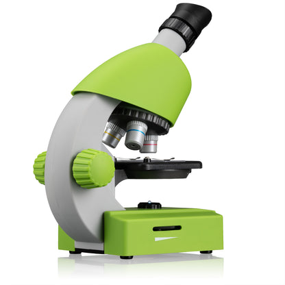 Microscope Bresser Junior 40x-640x Green with follow-up kit and adapter for smartphone (8851300B4K000)