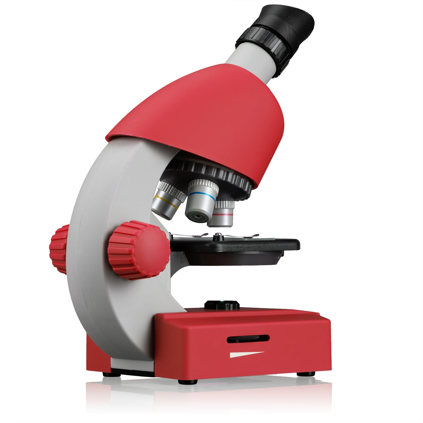 Microscope Bresser Junior 40x-640x Red with follow-up kit and adapter for smartphone (8851300E8G000)