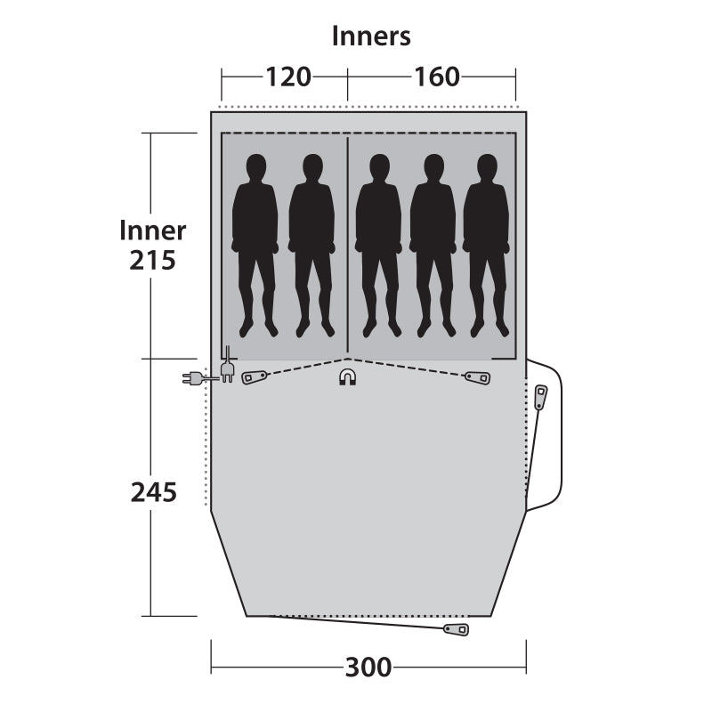 Outwell Springwood 5 Green (111211)