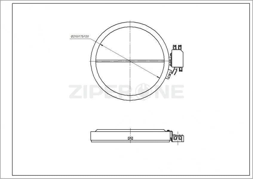 Burner for glass ceramic surface Gorenje D210/175/120mm 2300/1600/800W