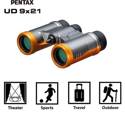 Binoculars Pentax UD 9x21 Gray Orange (61814)