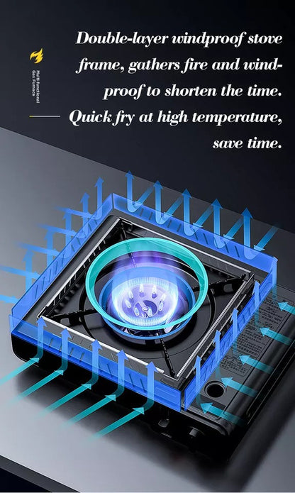 Portable Gas Stove for Camping (Dual Power) (in Case)
