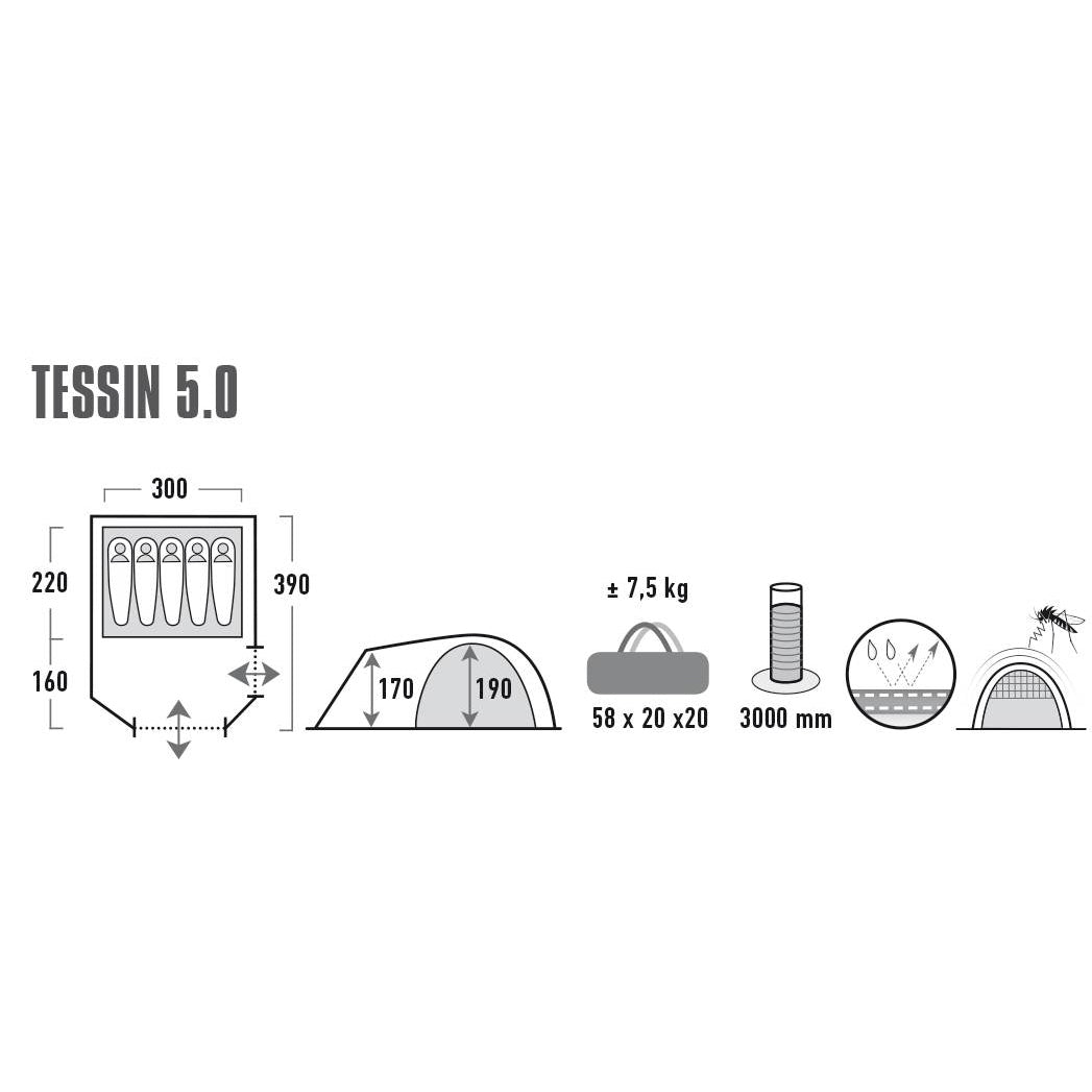 Mantle High Peak Tessin 5.0 Nimbus Gray (10228)