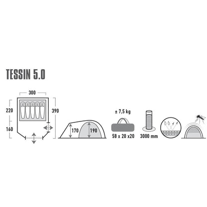 Mantle High Peak Tessin 5.0 Nimbus Gray (10228)