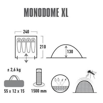 Mantle High Peak Monodome XL 4 Pearl (10311)